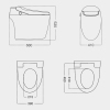 Intelligent Toilet Bowl Ceramic Automatic Sensor Electronic Flush Smart Toilet