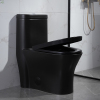 Buy standard tank height single piece black cheap toilets