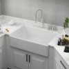 Porcelain Deep Kitchen Sinks Single Bowl Ceramic With Non-Porous Glazed Surface