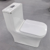 New Fashion Design White One Piece Toilet Rimless Flushing Comfortable Height Toilet
