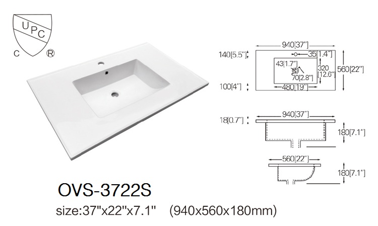 Bathroom Vanity Top with Sink