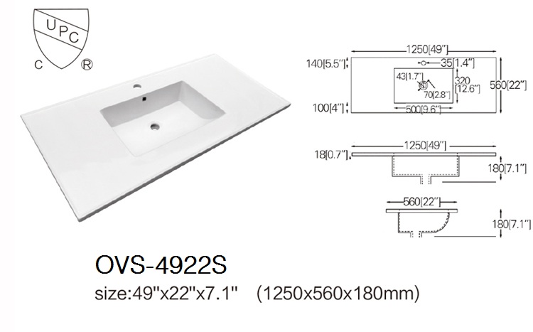 Bathroom Vanity Top with Sink