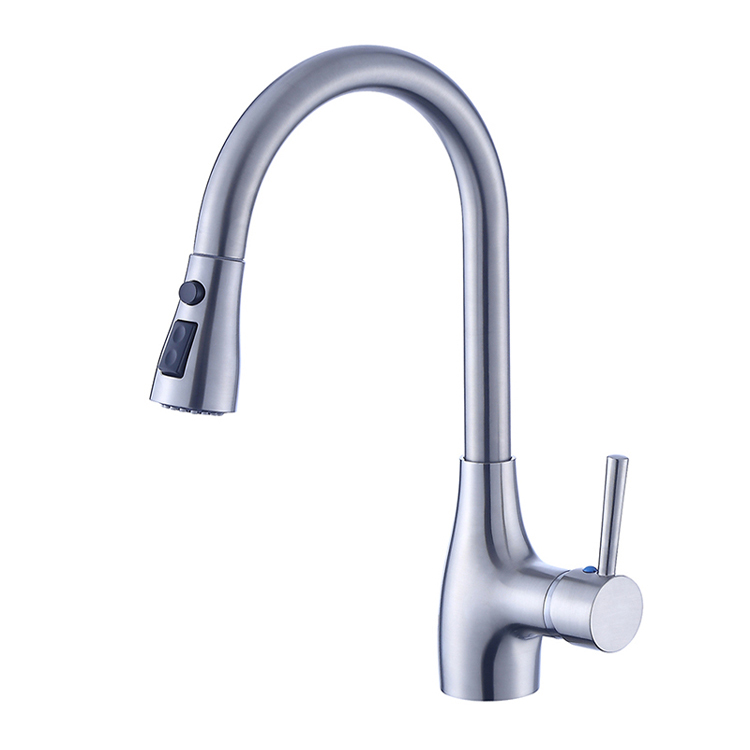 brass-single-hole-kitchen-faucet-with-sprayer