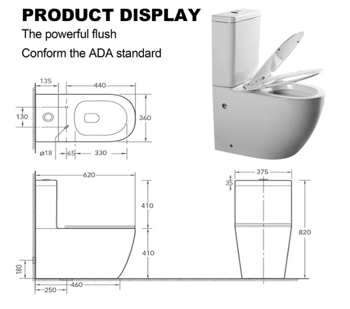 Two Piece Ceramic Toilet