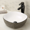 Vitreous china bathroom vessel sink without overflow