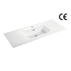 Vitreous China Rectangular Vanity Top Bathroom Cabinet Wash Basin