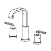 Copper Two Handle Widespread Bathroom Sink Fixtures Faucets