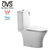 Bathroom Porcelain Toilet Water Closet Floor Mounted S Trap 2 Piece Toilet