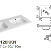 Rectangular Vanity Top Mount Bathroom Sink