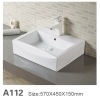 Rectangular Bathroom Home Hotel Ceramic Wash Basin Single Basin