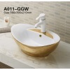 Ceramic Art Marble Wash Basin Countertop Vessel Sink