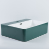 Delicate And Rugged Ceramic Sink Glaze Glossy Green Wash Basin