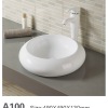 Lavatory ceramic washing basin top porcelain round sink