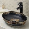 Oval counter top bathroom wash basin