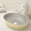 Oval counter top bathroom wash basin