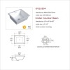 Vitreous china rectangular under-mount bathroom sink