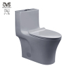 Water Closet Ceramic Commode Toilet Bowl Wc Gray Black Color One Piece Toilet