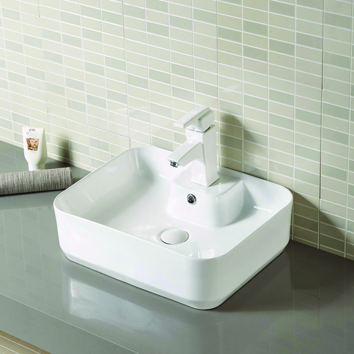 Porcelain Vanity Large Corner Bathroom Sink