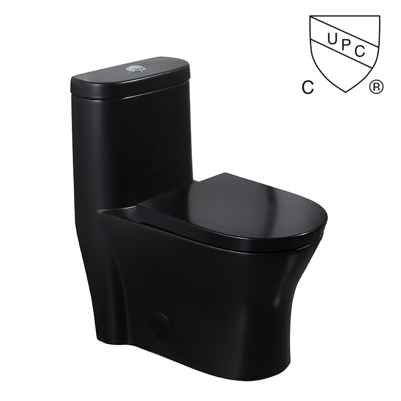 Buy standard tank height single piece black cheap toilets