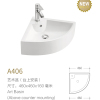 Wall Hung Small Corner Ceramic Wash Basin Semi Sinks Bathroom Models Price Basin