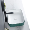 Above Counter Ceramic Vessel Wash Basin Green Bathroom Sink