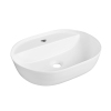 Lavatory White Bathroom Sink Bowl with Faucet Hole