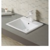 Square Ceramic Hand Wash Basin Counter Top Bathroom Sinks