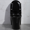 Buy standard tank height single piece black cheap toilets