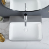 Rectangular Ceramic Porcelain Hand Wash Basin Above Counter Countertop Sink