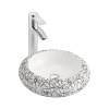 Lavatory ceramic washing basin top porcelain round sink