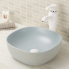 Vitreous china bathroom vessel sink without overflow