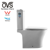 Bathroom Porcelain Toilet Water Closet Floor Mounted S Trap 2 Piece Toilet