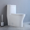 Full-Skirted Toilet Design White One Piece Comfort Height Toilet Round Bowl