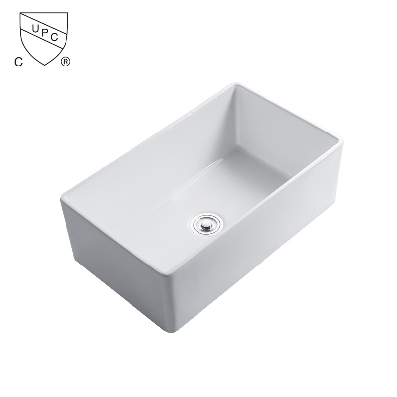 Ceramic under mount farmhouse white kitchen sink