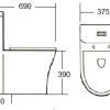 Dual Flush Ceramic Modern One Piece Toilet