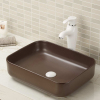 Counter top vitreous china bathroom vessel sink