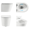 Modern Ceramic Apartment Rimless Hotel Bathroom Hanging Wall Mounted Toilet