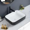 Modern Above Counter Ceramic Matte Black Vessel Sink