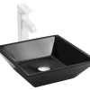 Wash basin on top of counter sink bowl square bathroom sinks