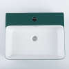 Delicate And Rugged Ceramic Sink Glaze Glossy Green Wash Basin