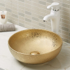 Round counter top bathroom wash basin bowl